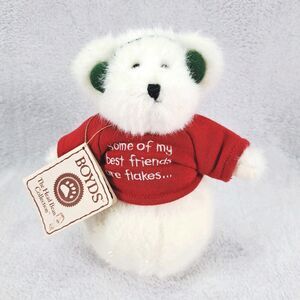 Boyds Bears Flakey Snowman My Best Friends Are Flakes w Tags Holiday Winter Deco